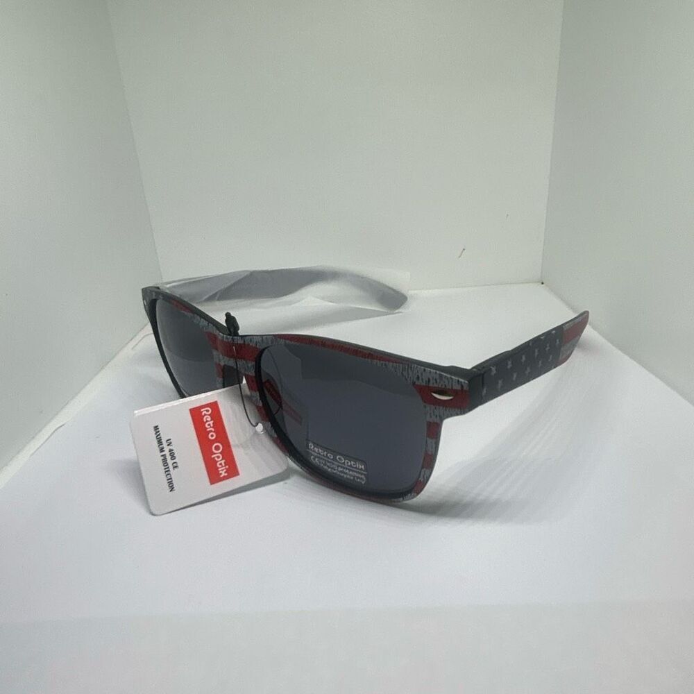 Retro Optix American Flag Sunglasses Lens UV400 Protection